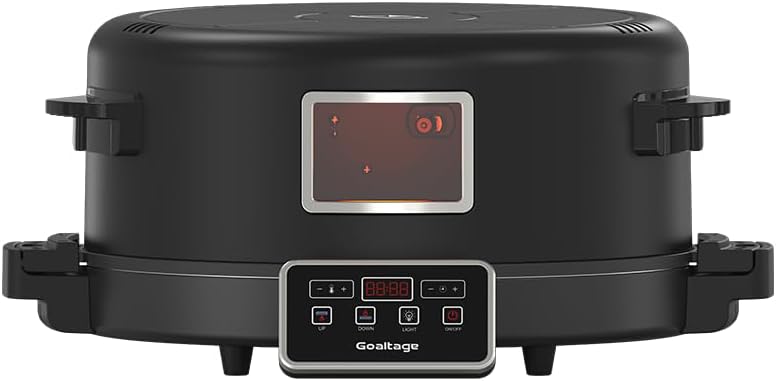Goaltage OVN01 BakeMaster Electric Pizza Oven with LED Touch Control, Timer and Adjustable Heat, Non-Stick Surface, Soft Closing Mechanism, On-Off Switch and Multi-Purpose Functionality