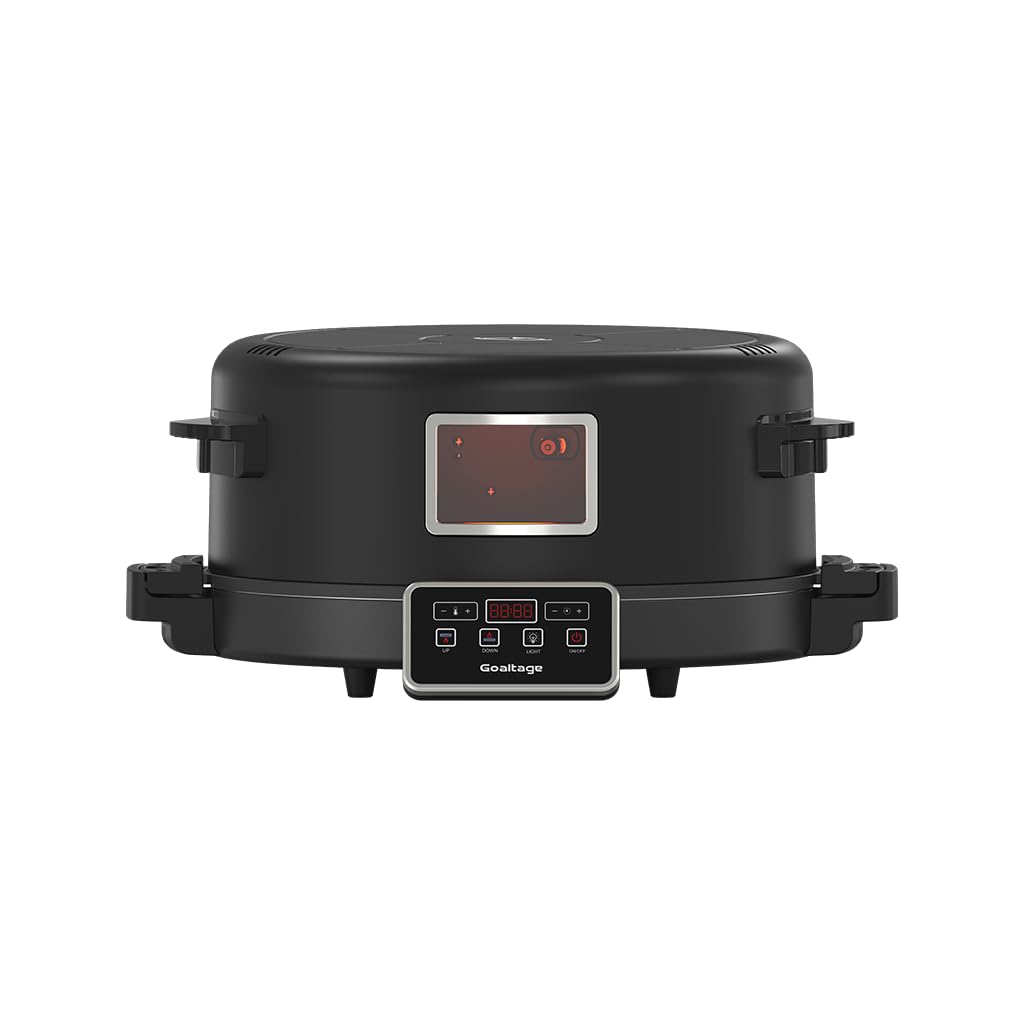 Goaltage OVN01 BakeMaster Electric Pizza Oven with LED Touch Control, Timer and Adjustable Heat, Non-Stick Surface, Soft Closing Mechanism, On-Off Switch and Multi-Purpose Functionality