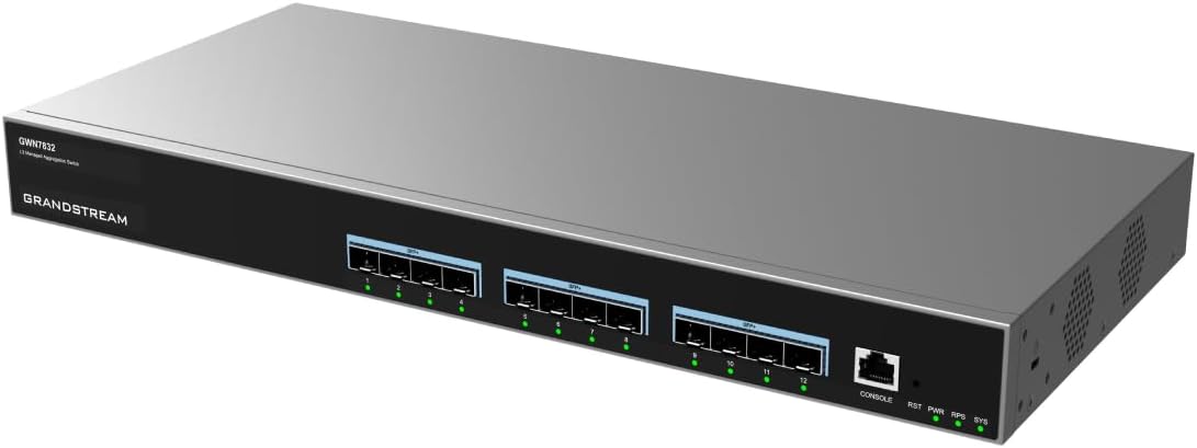 Grandstream GWN7832 Enterprise Layer 3 Managed Aggregation Switch, 12 x SFP+