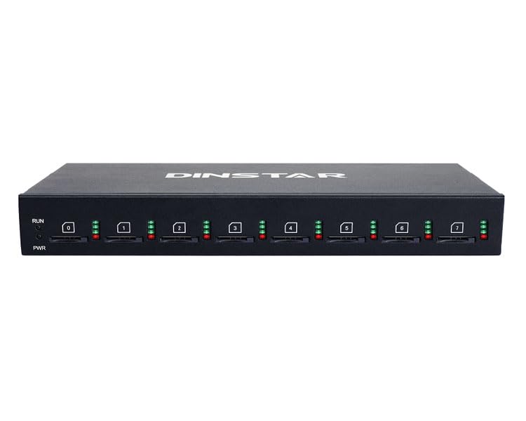 بوابة قنوات 8 منافذ SIP 4G LTE من دينستار UC2000-VE-8T - دعم الامارات العربية المتحدة