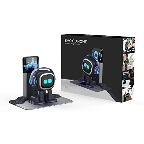 EMO Robot Desktop Pet Companion | AI-Powered Smart Robot with Voice Interaction, Smart Light & Wireless Charging Skateboard Base for Kids and Adults