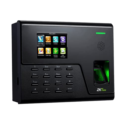 Zkteco ZK-UA760 - التحكم في الوقت والحضور، بصمات الأصابع مع ايثرنت؛ واي فاي؛ بطارية مدمجة حوالي 4 ساعات