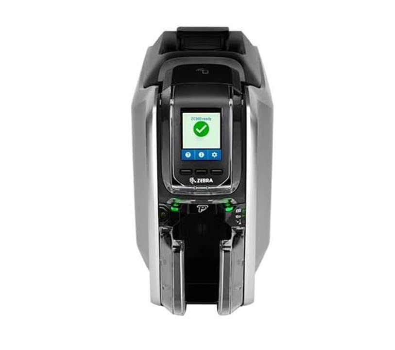 Ribetec Zebra ZC300 Credential Card Printer for PVC Plastic Cards with Dual-Sided Printing