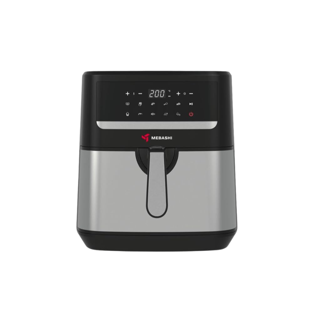 Maibashi Air Fryer, 9.2 Liter, Digital Touch Screen, 10 Preset Settings, 1800 Watts, Stainless Steel Black (ME-AF986)
