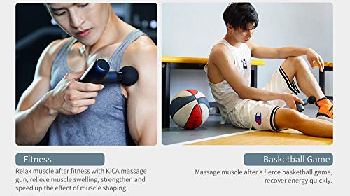 Kica Pocket Massage Gun K2, Deep Tissue Handheld Mini Massage Gun, Portable Muscle Massager for Home, Gym, Office, Recovery and Pain Relief