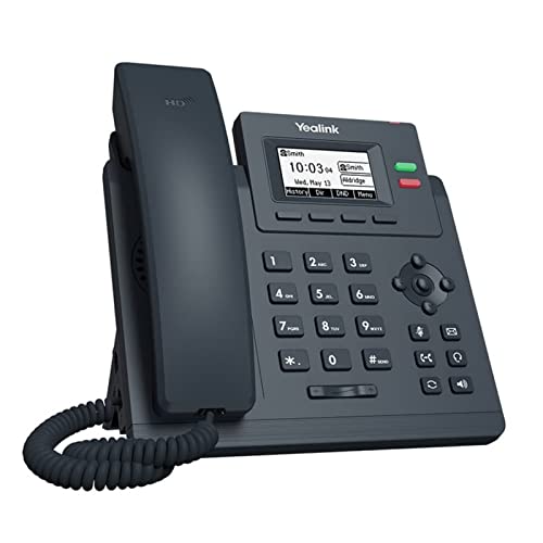 Yealink T31P IP Phone - Power Adapter Included - 1 Year Manufacturer Warranty - Unlocked Can Be Used with Any VoIP Service Provider