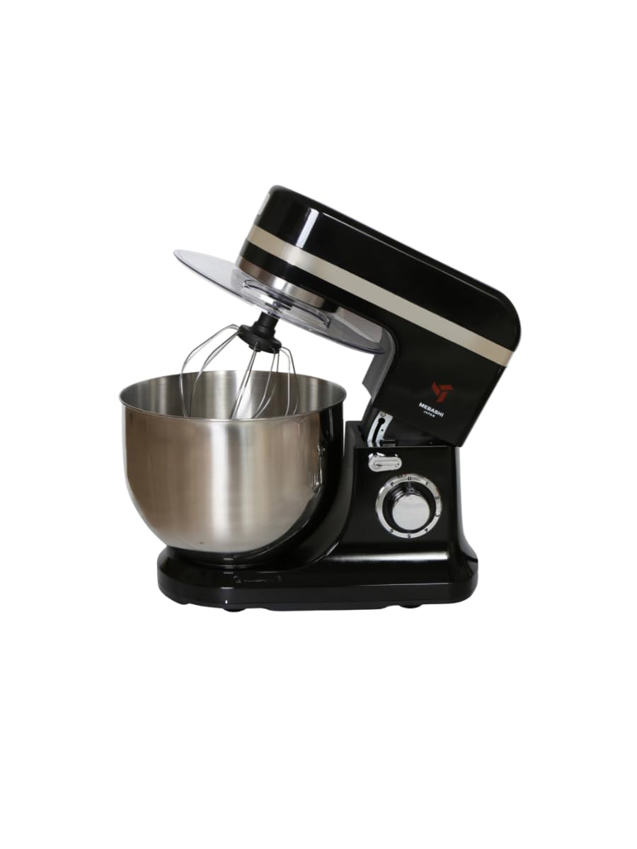 MEBASHI 12 Litre Stainless Steel Bowl Mixer, 6 Speed Control with Pulse, Accessories (ME-SBM1114) (Black)|1500W