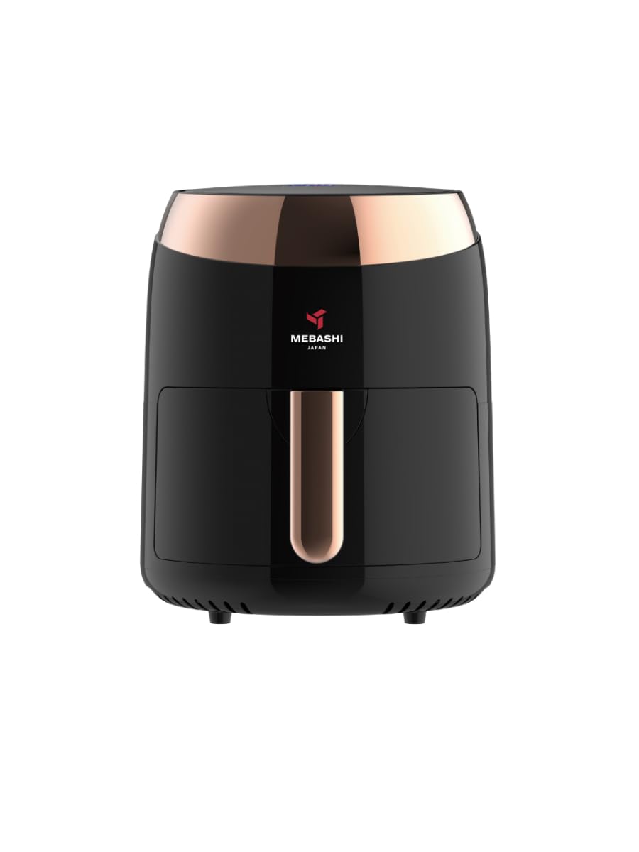 MEBASHI Air Fryer with Digital Touch Screen, 1400W 3.5L Capacity, Timer and Temprature Control, 10 Pre-Set Cooking Programs (ME-AF988) (Black)