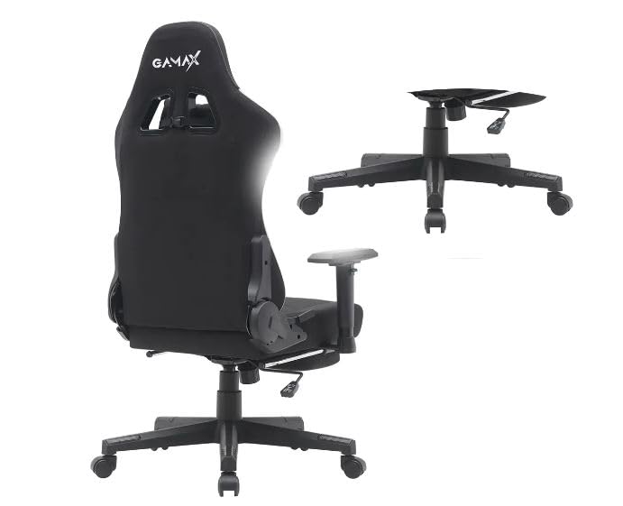Gamax Gaming Chair Model BS-7970 with Footrest - Black