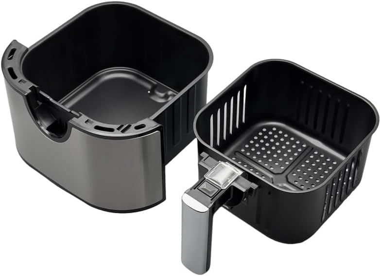 Mebashi ME-AF984 Stainless Steel Air Fryer 4.5L Capacity, LED Touch Screen, 10 Preset Settings, Easy Clean, Auto Shut-Off, Oil-Free, PTFE-Free, Dishwasher Safe, 1600W