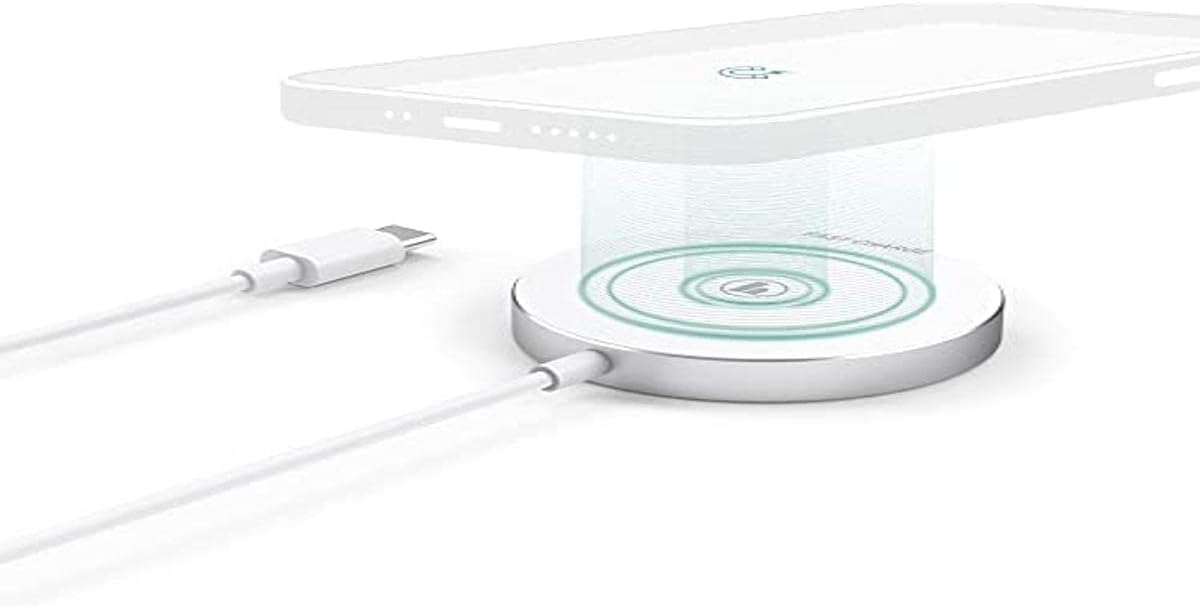 Hama 187264 15W MagCharge FC15 Wireless Turbo Fast Charger, White