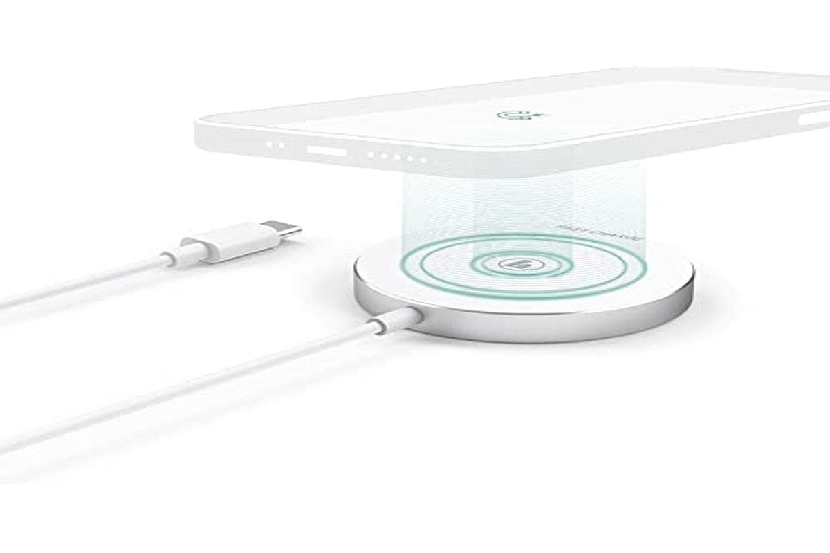 Hama 187264 15W MagCharge FC15 Wireless Turbo Fast Charger, White
