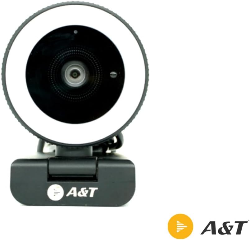 A&T Snap U3 Portable 2K Web Camera,4X Digital Zoom, Built in Stereo Mic With LED Light