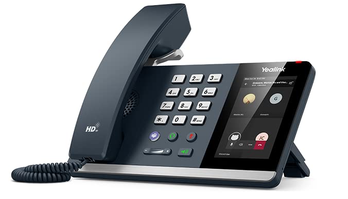 Yealink MP54-TEAMS Edition Desk IP Phone [5 Pack] Cost-Effective IP Phone for Team, 4 inch (800 x 480) Capacitive Touch Screen, PoE, Power Adapter Not Included
