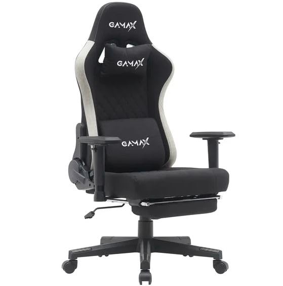 Gamax Gaming Chair Model BS-7970 with Footrest - Black