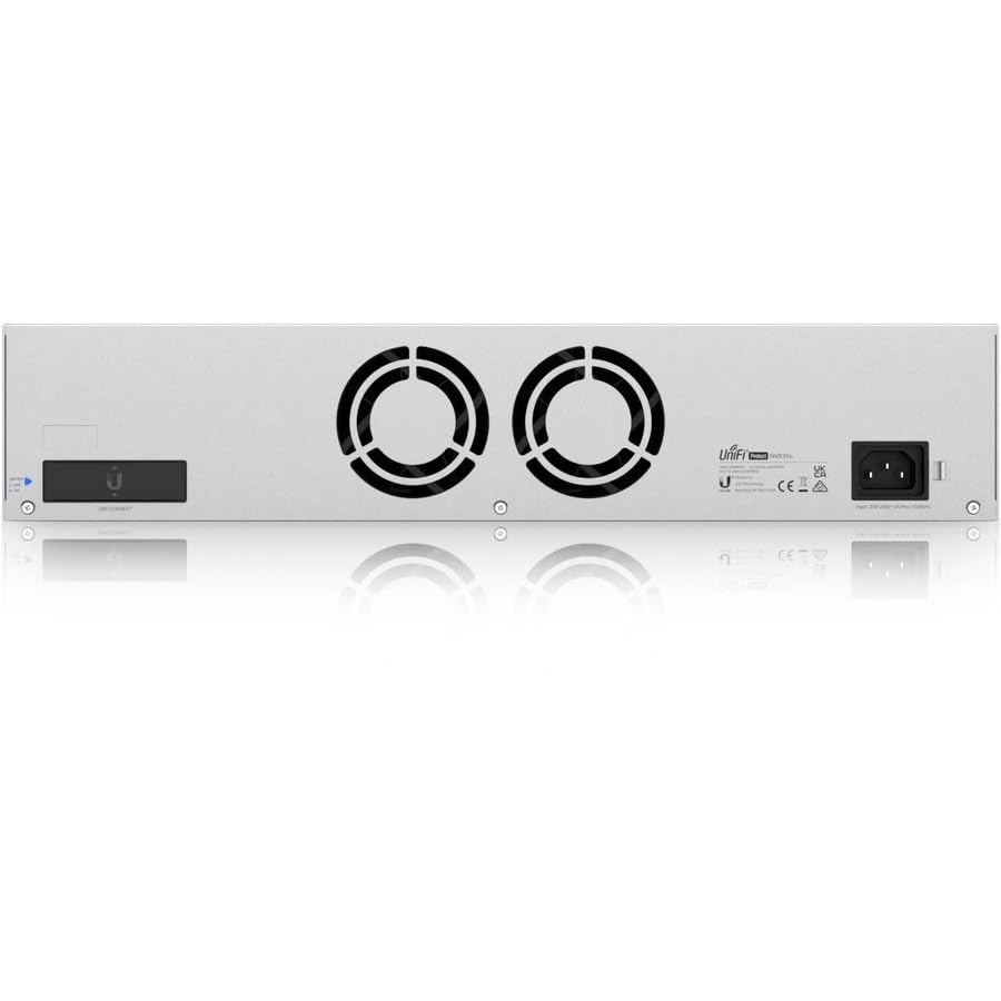 Ubiquiti UniFi Protect Network Video Recorder Pro, 1 × 10G SFP+ Port, Plug and Play Operation, 4K UHD Video Storage, Wireless Bluetooth Interface v4.1, RAID 1, 5 or 10 Configuration | UNVR-PRO