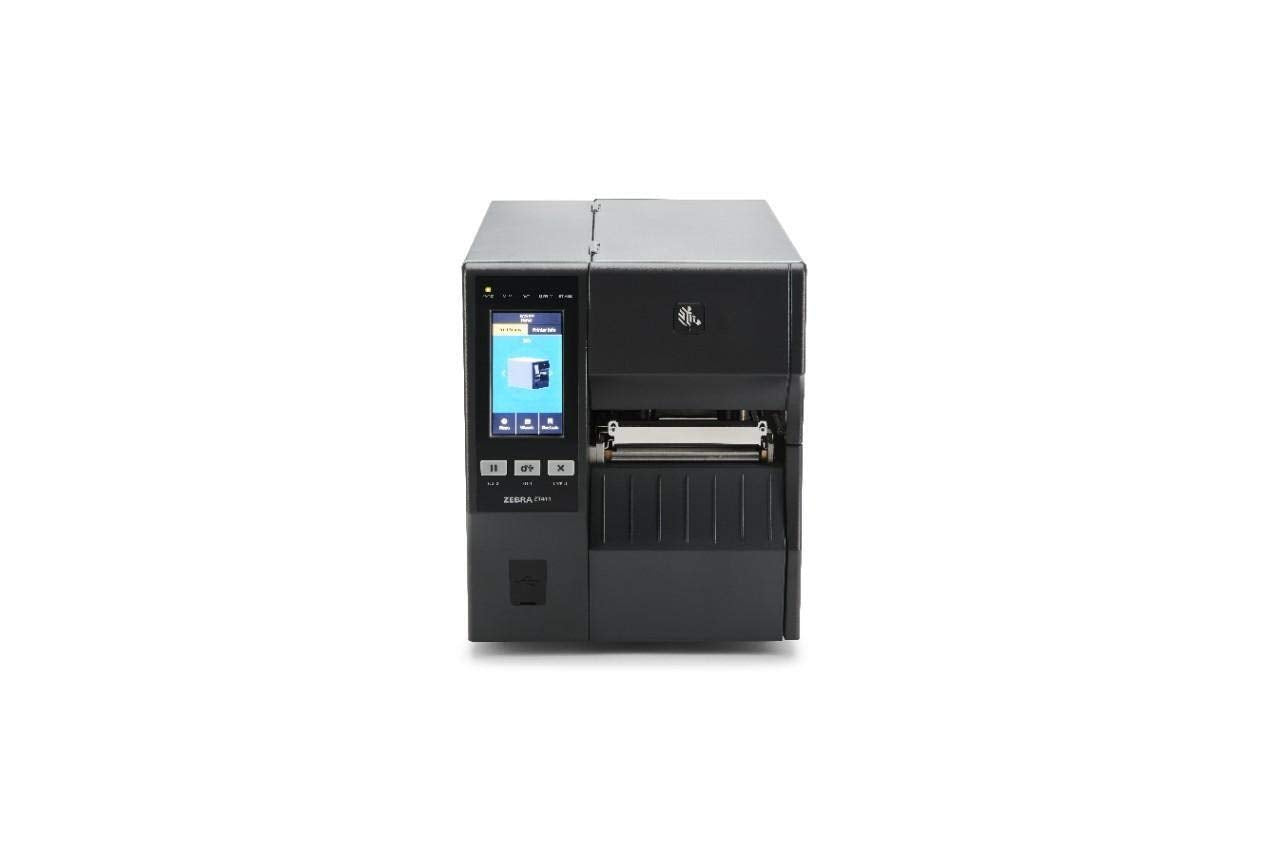 Zebra TT ZT411 4 Inch Printer, 203 DPI, EU and UK Cord, Serial, ZT41042-T3E0000Z (203 DPI, EU and UK Cord, USB Serial, 10/100 Ethernet, Bluetooth 4.1/MFi, USB Host, Peel with Liner)