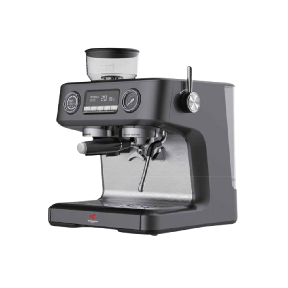 MEBASHI Espresso Coffee Machine with Coffee Grinder, 20 Bar Pressure Pump, LCD Screen, 8 Display Modules (ME-CCM2058) (Black)|3000W
