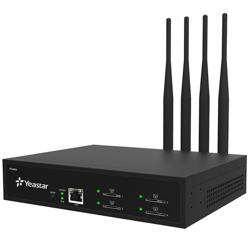 Yeastar TG400L WiFi Gateway 4 Ports 4G LTE, SIP/IAX2 Support, Multi-SIM Voice Calling