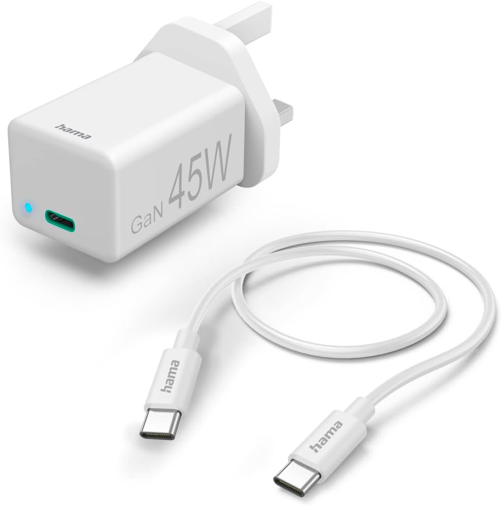 Hama Mini Fast Charger GaN UK 45W 73210294, White
