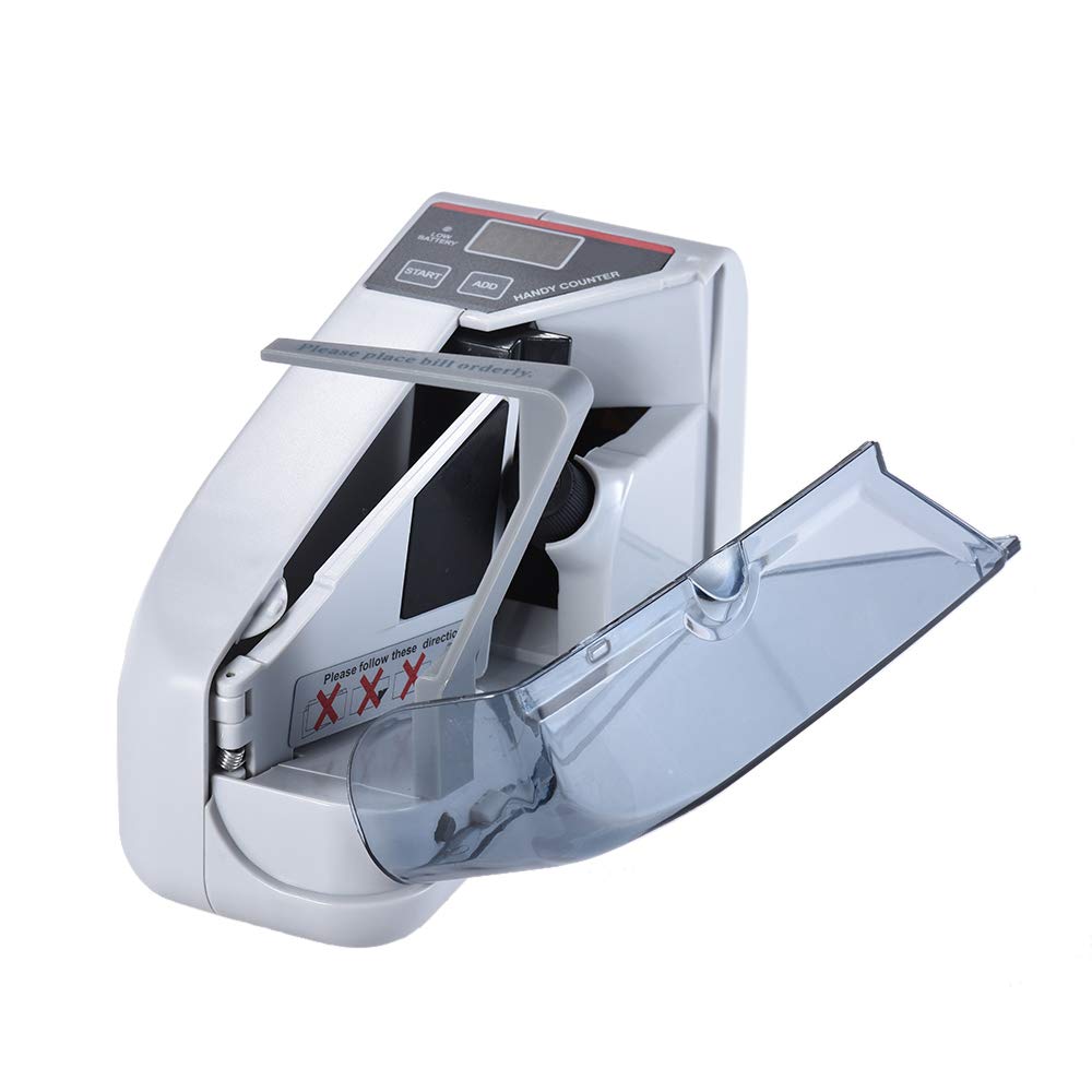 Mini Handy Bill Cash Banknote Counter Money Counting Machine AC or Battery Powered