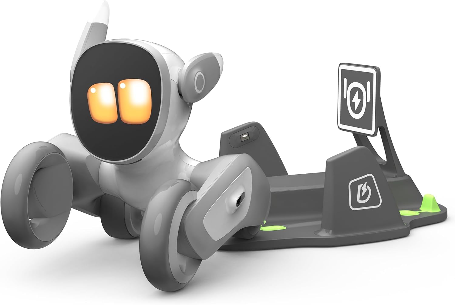Loona Robot Pet Dog ChatGPT-4o AI-Powered Smart Companion with Voice and Gesture Control, Real-Time Interaction, Robotic Toys for Kids, Home Monitoring - Includes Charging Base