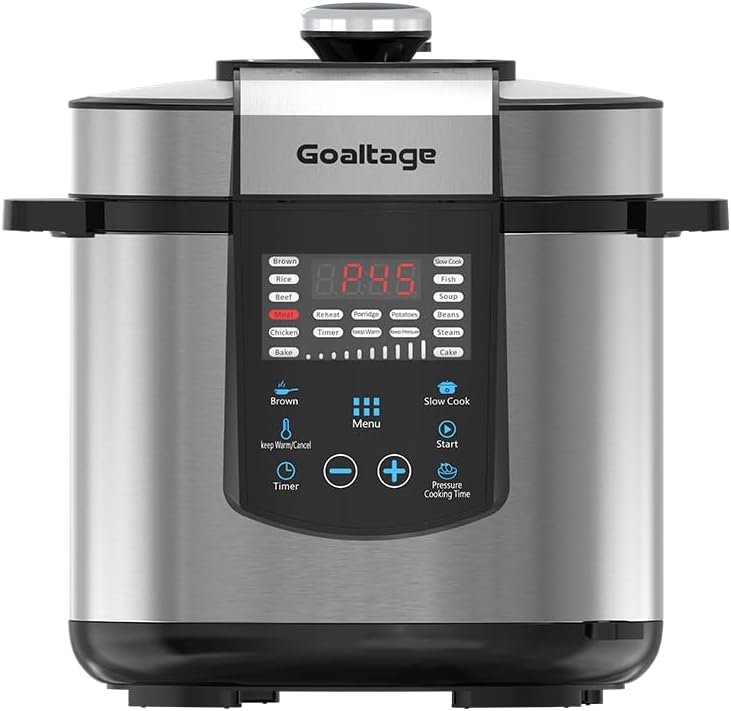 Goaltage CKR01 CulinaryPro Multi-Cooker, 1000W, 6L Capacity, 18 Presets, Stainless Steel