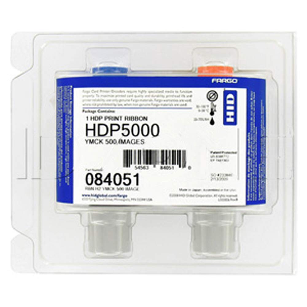 Fargo Original YMCK Color Ribbon for HDP5000 Printer Model 84051 (New Part Number 084511)