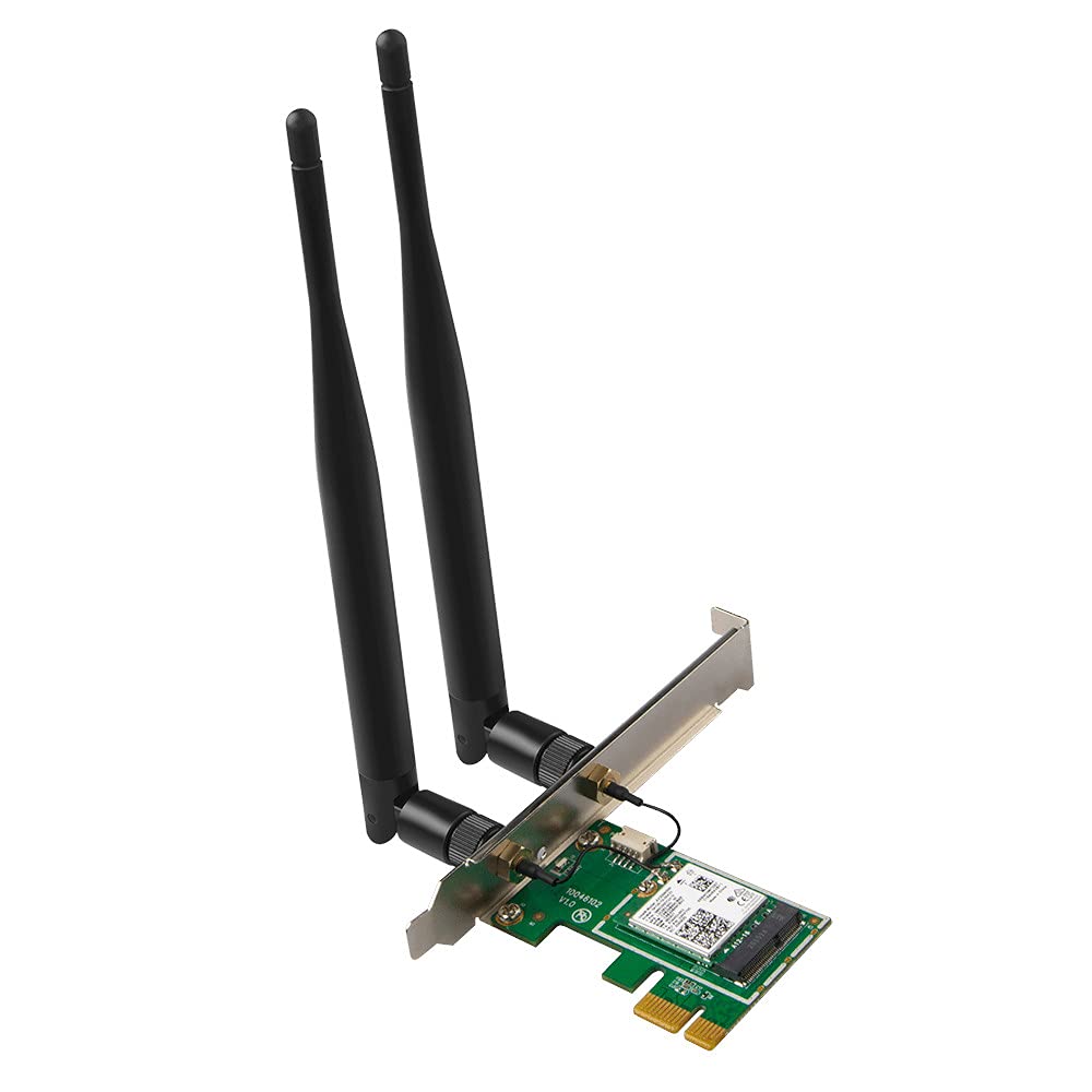 تيندا بطاقة AX3000 PCIe WiFi 6 - بلوتوث 5.0 - بطاقة لاسلكية ثنائية النطاق مع هوائيين قابلين للفصل - بطاقة شبكة جيجابت - بطاقة واي فاي بي سي اي اكسبرس لالعاب الكمبيوتر المكتبي - تدعم ويندوز 10 (E30)