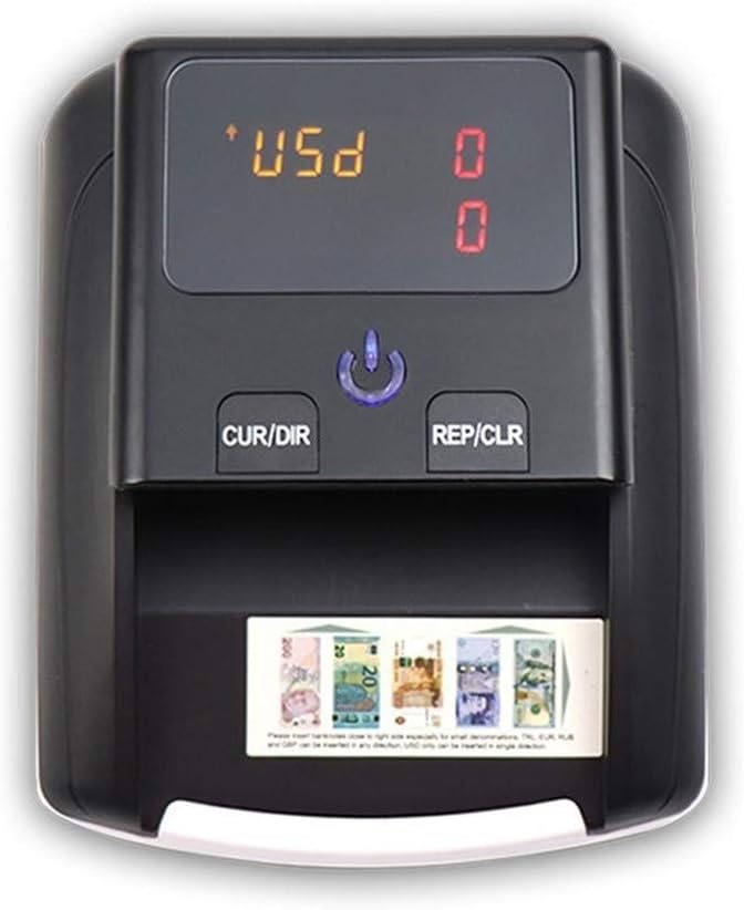 XHMCDZ Portable Multi-Currency Mini Money Detector, Business Grade Bill Counter Machine