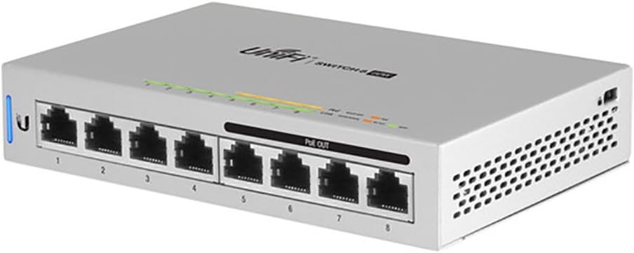 Ubiquiti UniFi US-8-60W 8-Port Gigabit Managed PoE Switch | 4-Port 802.3af PoE | 60W