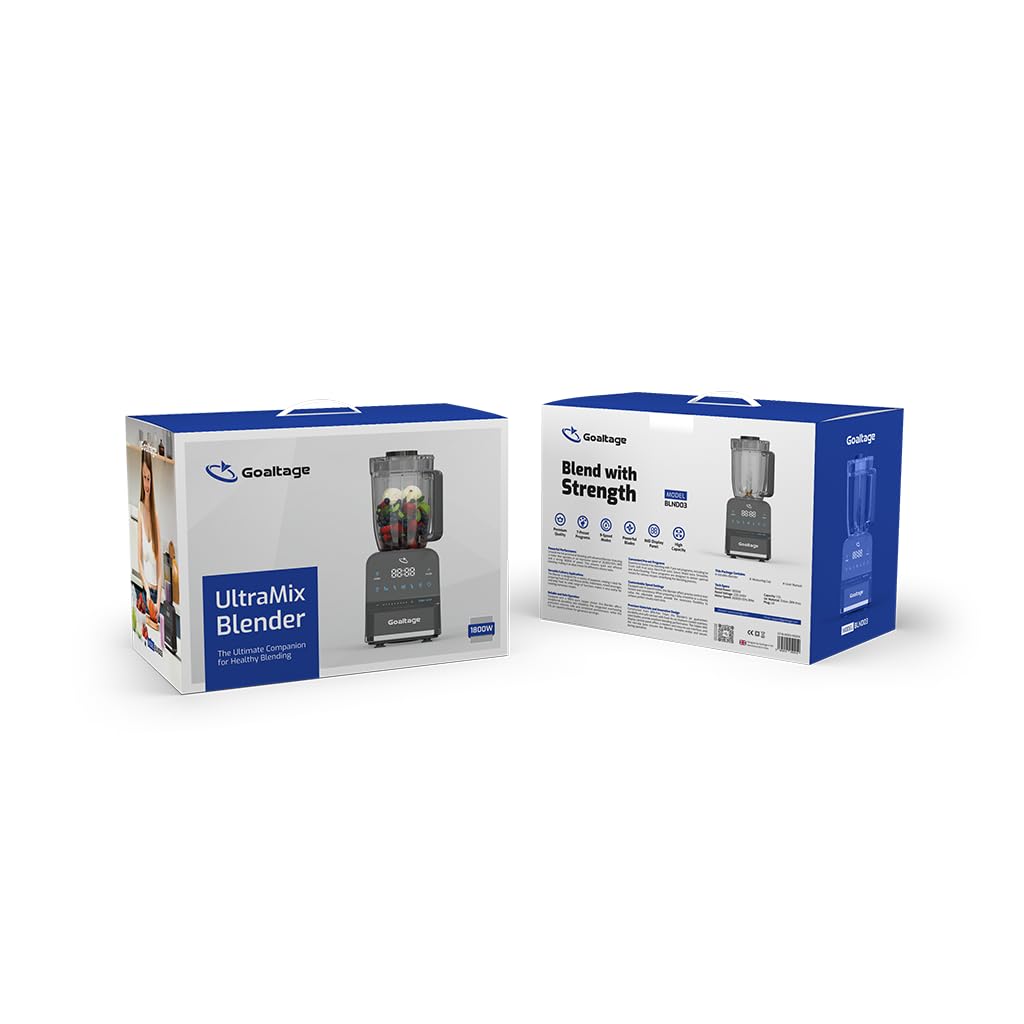 Goaltage Ultra Mix BLND03 Blender with Powerful Blades, 9 Speed Settings, High Capacity, and 7 Pre-Set Programs