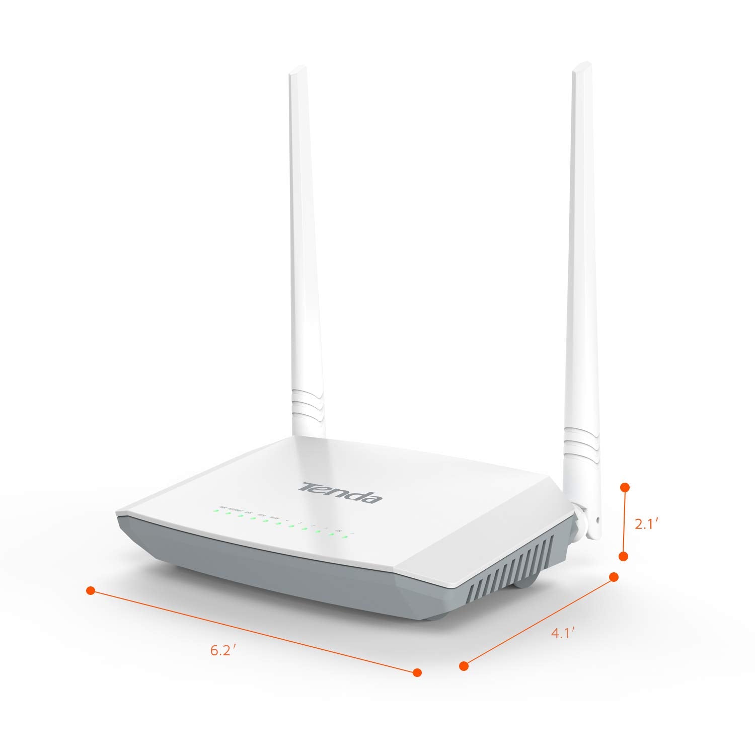 تيندا راوتر مودم D301 V4.0 ADSL2/2+، لاسلكي 300 ميجابت في الثانية، 4 منافذ ايثرنت سريعة، كيبل DSL/RJ45