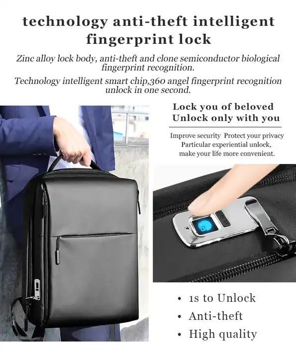 Smart Fingerprint Lock Anti Theft Business Laptop Backpack