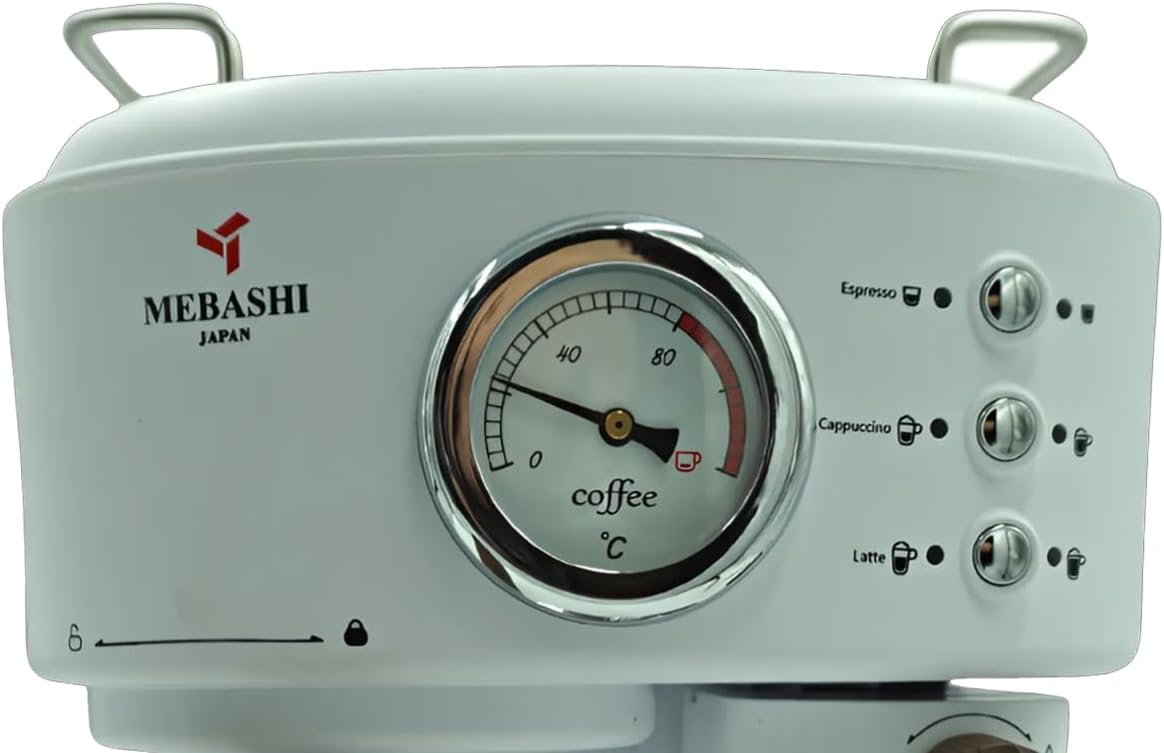 مايباشي ماكينة تحضير قهوة اسبريسو ME-ECM2500 مع خزان حليب 500 مل - 1.5 لتر، 15 بار، اسود، تشغيل بزر واحد (اسود)| 1250 واط