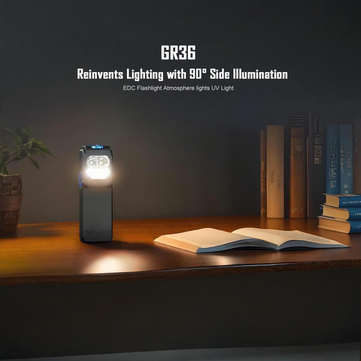 IMALENT GR36 2800 Lumen USB-C Rechargeable LED Clip Flashlight, 3-in-1 with Cool White, Warm Light & UV, EDC Mini Magnetic Base Torch Waterproof for Running,Working and Outdoor Home Emergencies