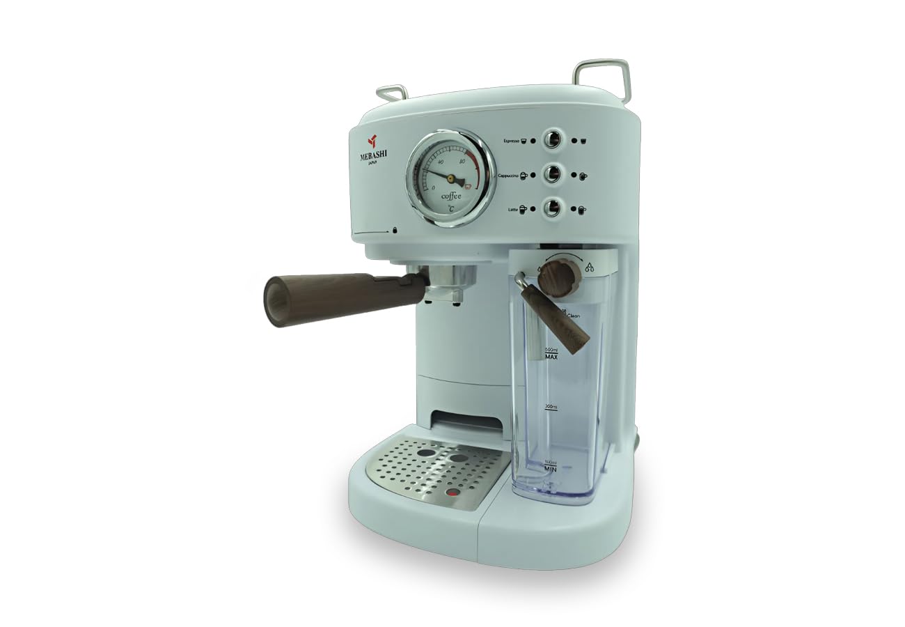 مايباشي ماكينة تحضير قهوة اسبريسو ME-ECM2500 مع خزان حليب 500 مل - 1.5 لتر، 15 بار، اسود، تشغيل بزر واحد (اسود)| 1250 واط