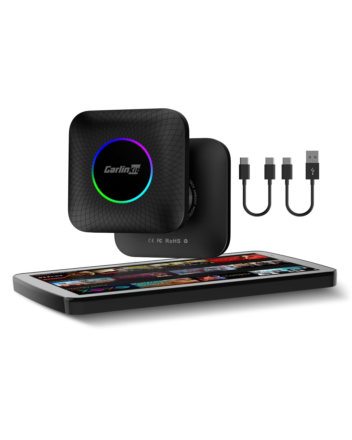 Carlinkit Wired CarPlay Adapter for Car AI Box 3.0, Built-in GPS, Android 13.0, Ultra Slim, Octa-Core, Dual Bluetooth, for YouTube, Wireless CarPlay and Android Auto with SIM Card