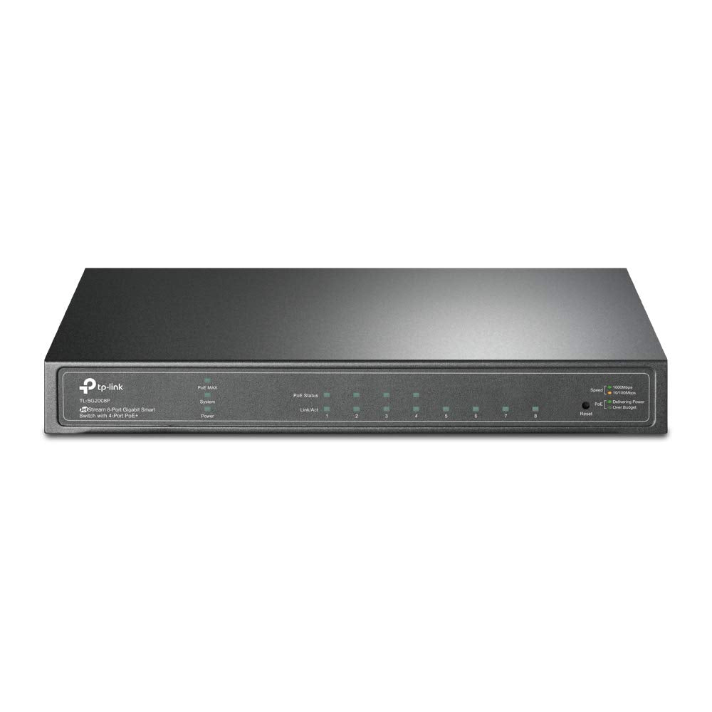 TP-Link JetStream Smart Switch 8-Port Gigabit with 4 PoE+ Ports (TL-SG2008P)