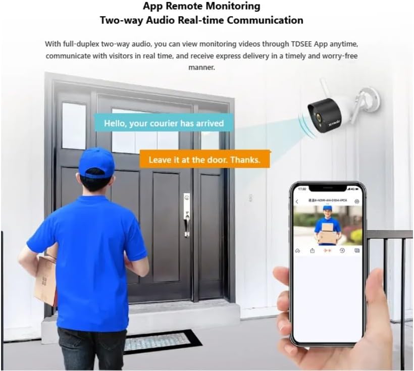 Tenda 4 Channel Wireless HD Video Security Kit K4W-3TC