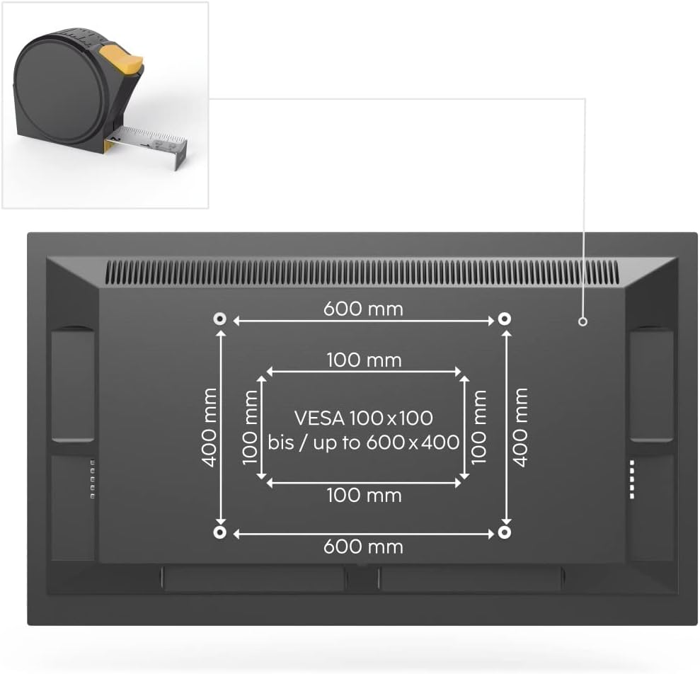 Hama 220831 FULLMOTION TV Wall Bracket, 600x400 32" to 84", Black