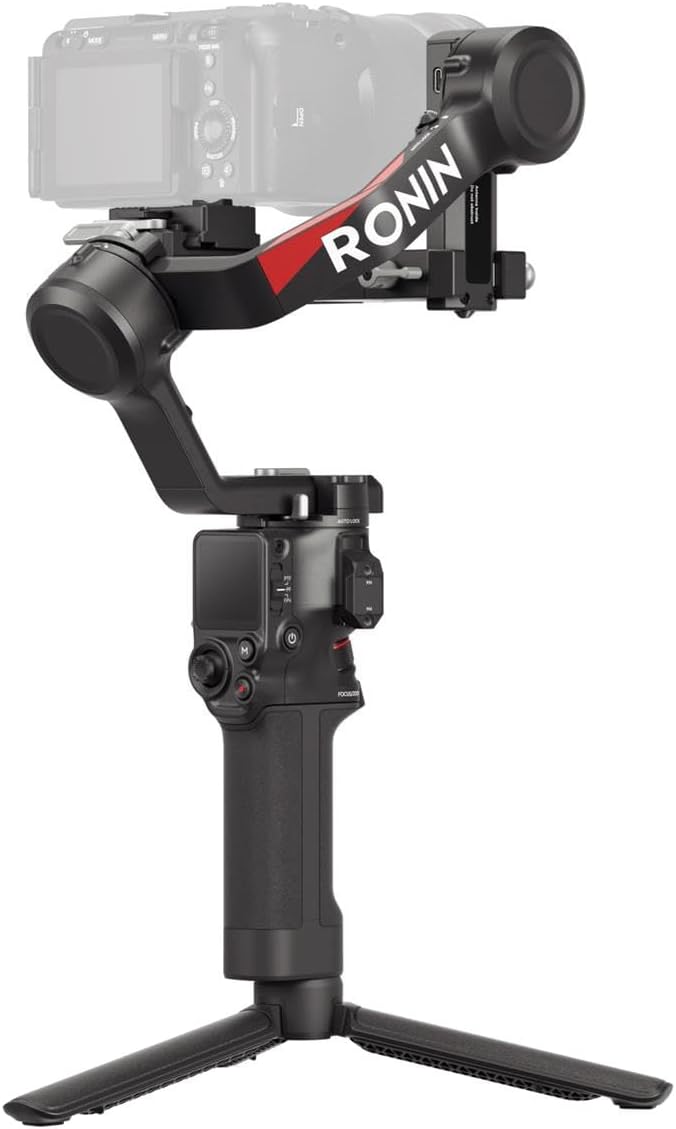 DJI مثبت جيمبال ار اس 4 ثلاثي المحاور لكاميرا دي اس ال ار والكاميرات غير العاكسة كانون وسوني وباناسونيك ونيكون وفوجي فيلم، تصوير عمودي اصلي من الجيل الثاني، عصا تحكم بمفتاح بوضعين اصدار الامارات