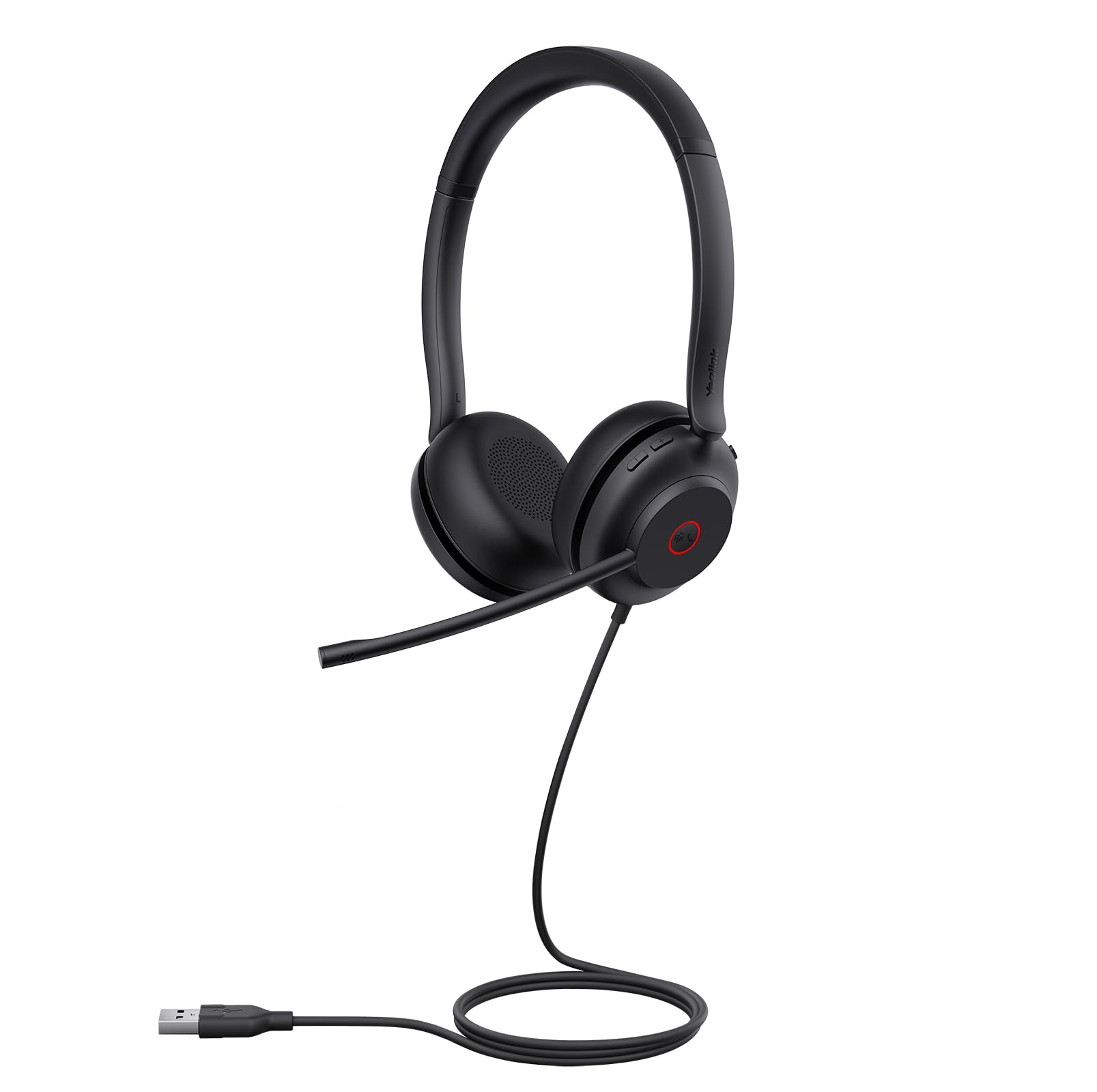 Yealink UH35 Professional Wired Dual Headset with Noise Cancelling Microphone and Call and Music Mode, Ergonomic Lightweight Design, Stereo, Teams Certified
