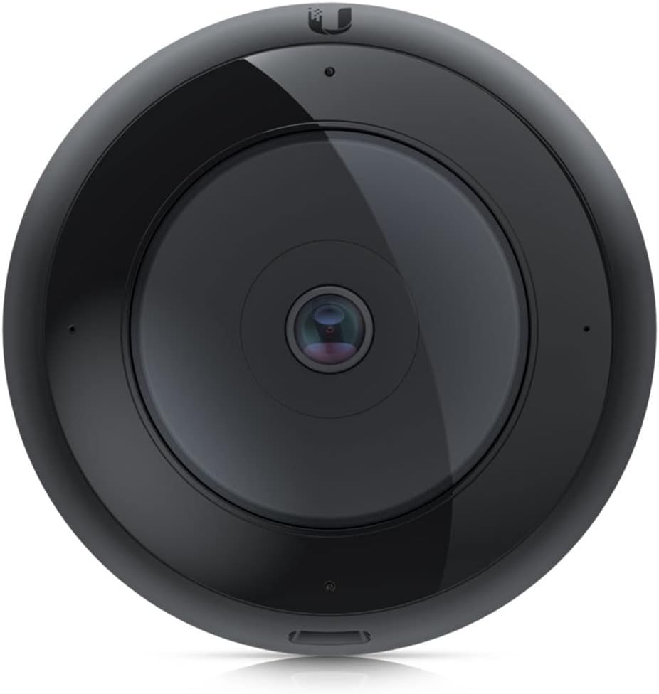Ubiquiti Networks Unifi Camera AI 360 Pan-Tilt-Zoom Sharp 1920x1920 Video Stream | 30 FPS IR LEDs| 360° Fisheye Lens IPX4-Rated Surveilance -Black/Grey