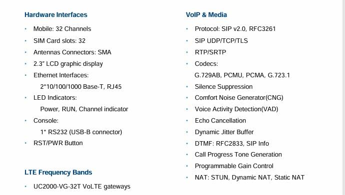Dinstar UC2000-VG-32T-v131 Multi-SIM VoIP VoLTE Gateway