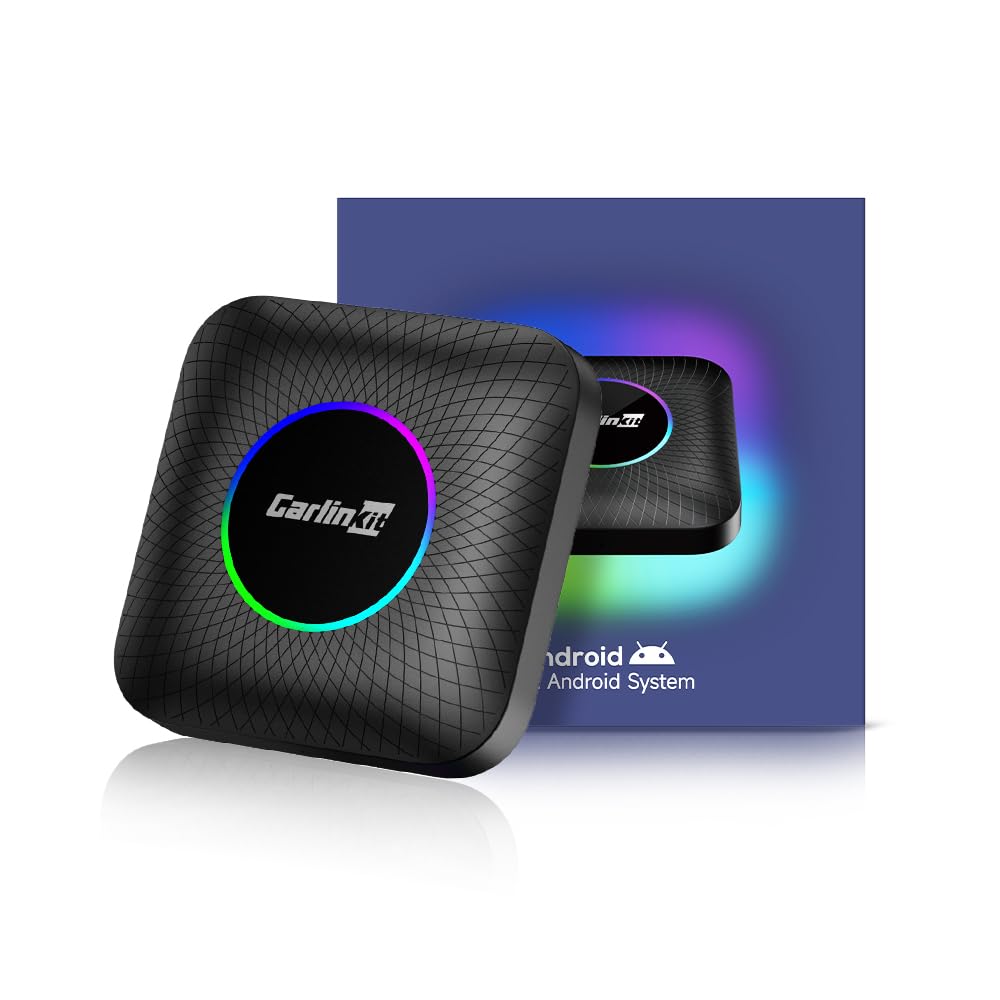CarlinKit Ai Box CarPlay Android 13.0 for Wired CarPlay and Touchscreen Cars, Support YouTube/Netflix/TikTok/Google Play, Built-in 4G Net, 8-Core 8+128G