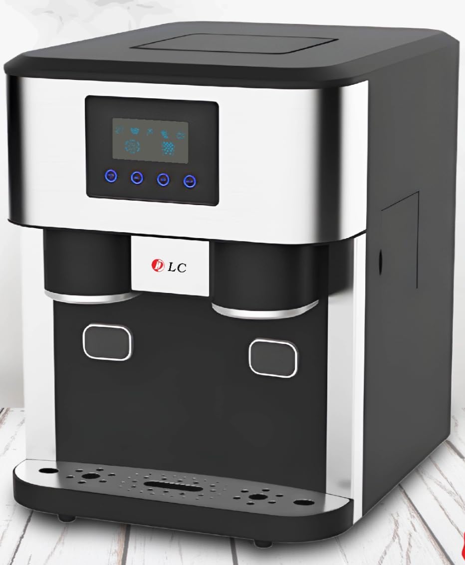 Fipka DLC Household Ice Making Crushed Ice Cold Water 3 in 1 Ice Machine, 8-12 Minutes Fast Ice Maker 18KG Per 24H, 150W DLC-37563 Automatic Portable Ice Maker for Home Office Bar Party
