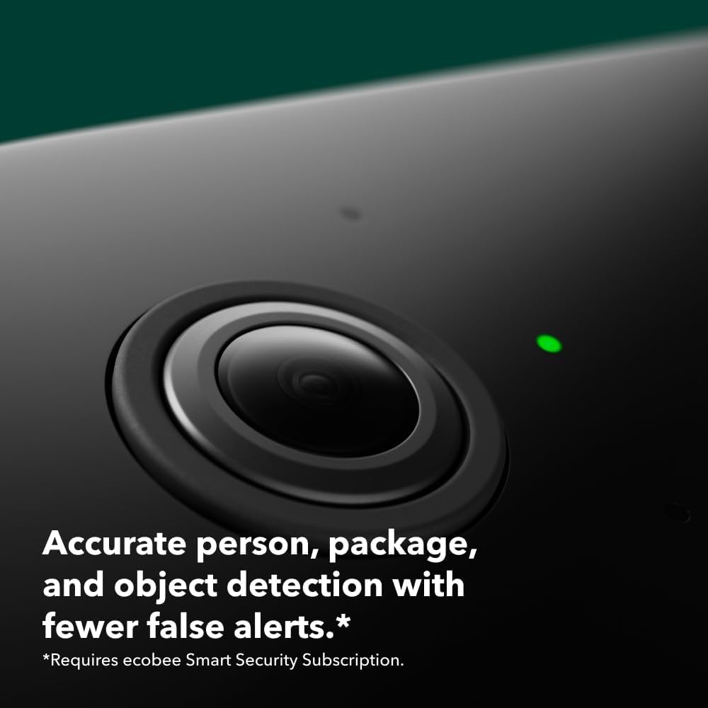Ecobee Smart Video Doorbell Camera (Wired) - Industry-Leading HD Camera, Smart Security, Night Vision, Person and Package Sensors, Two-Way Talk, Video and Photo Recording