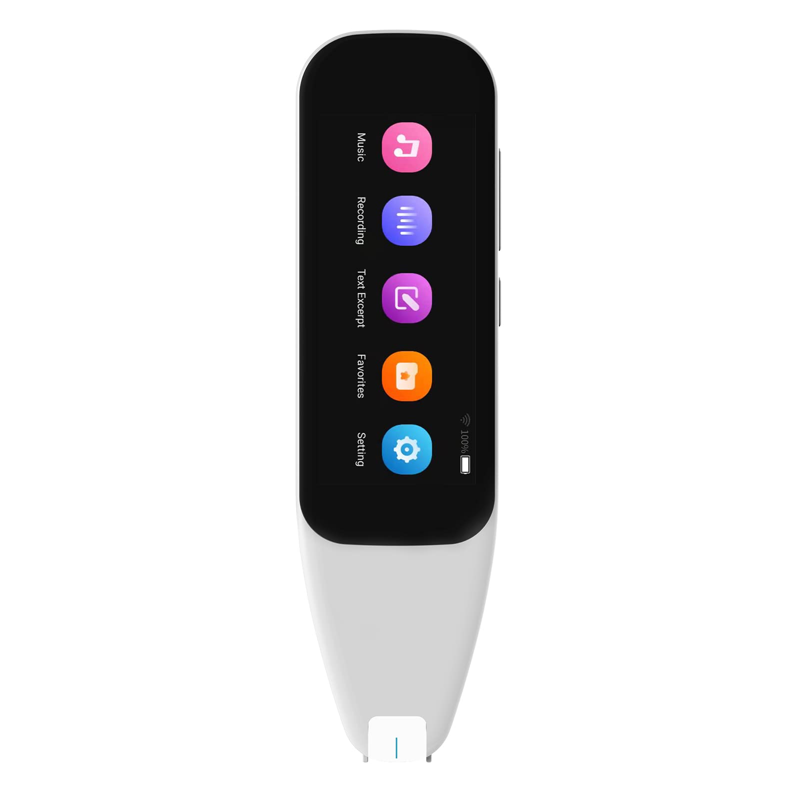Alisa scanning pen，Dictionary Translation Pen Scanner Text Scanning Reading Translator Device Multilingual Scanner WiFi/Hotspot Connection/Offline Recording Pen Support 112 Languages