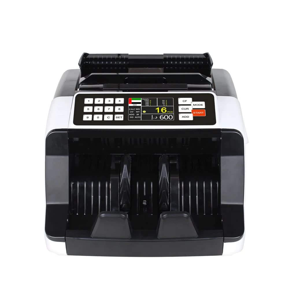 DAIA Money Counter Machine - Currency Counter with Screen - High-speed Counting & Ultraviolet/Magnetic Detection - Suitable for Most Currencies - 6 Month Warranty - For Businesses and Professionals
